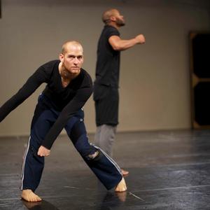 DV8 performers Hannes Langolf and Ira Mandela Siobhan. Photo:  Oliver Manzi.
